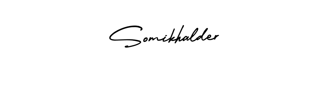 Somikhalder stylish signature style. Best Handwritten Sign (AmerikaSignatureDemo-Regular) for my name. Handwritten Signature Collection Ideas for my name Somikhalder. Somikhalder signature style 3 images and pictures png