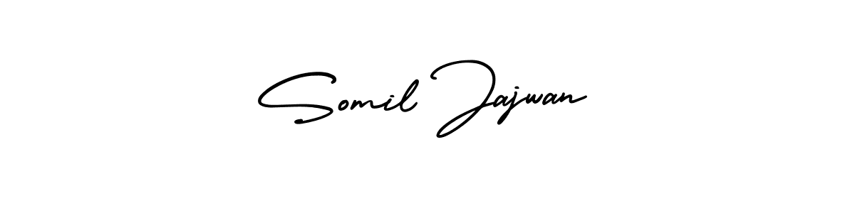 Best and Professional Signature Style for Somil Jajwan. AmerikaSignatureDemo-Regular Best Signature Style Collection. Somil Jajwan signature style 3 images and pictures png