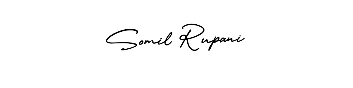 Use a signature maker to create a handwritten signature online. With this signature software, you can design (AmerikaSignatureDemo-Regular) your own signature for name Somil Rupani. Somil Rupani signature style 3 images and pictures png