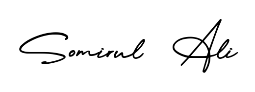 Design your own signature with our free online signature maker. With this signature software, you can create a handwritten (AmerikaSignatureDemo-Regular) signature for name Somirul  Ali. Somirul  Ali signature style 3 images and pictures png