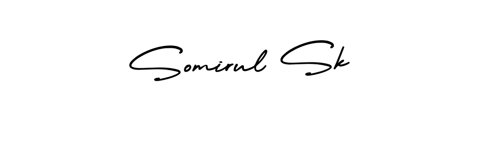 You should practise on your own different ways (AmerikaSignatureDemo-Regular) to write your name (Somirul Sk) in signature. don't let someone else do it for you. Somirul Sk signature style 3 images and pictures png