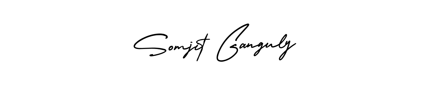 Somjit Ganguly stylish signature style. Best Handwritten Sign (AmerikaSignatureDemo-Regular) for my name. Handwritten Signature Collection Ideas for my name Somjit Ganguly. Somjit Ganguly signature style 3 images and pictures png