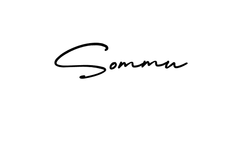 You should practise on your own different ways (AmerikaSignatureDemo-Regular) to write your name (Sommu) in signature. don't let someone else do it for you. Sommu signature style 3 images and pictures png
