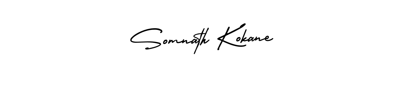 This is the best signature style for the Somnath Kokane name. Also you like these signature font (AmerikaSignatureDemo-Regular). Mix name signature. Somnath Kokane signature style 3 images and pictures png