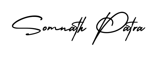 Give your name Somnath Patra an exquisite flair with the AmerikaSignatureDemo-Regular script font. Ideal for contracts, resumes, and formal letterheads. Somnath Patra signature style 3 images and pictures png