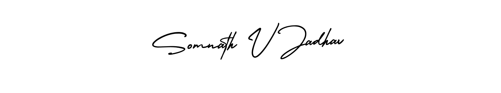 How to Draw Somnath V Jadhav signature style? AmerikaSignatureDemo-Regular is a latest design signature styles for name Somnath V Jadhav. Somnath V Jadhav signature style 3 images and pictures png
