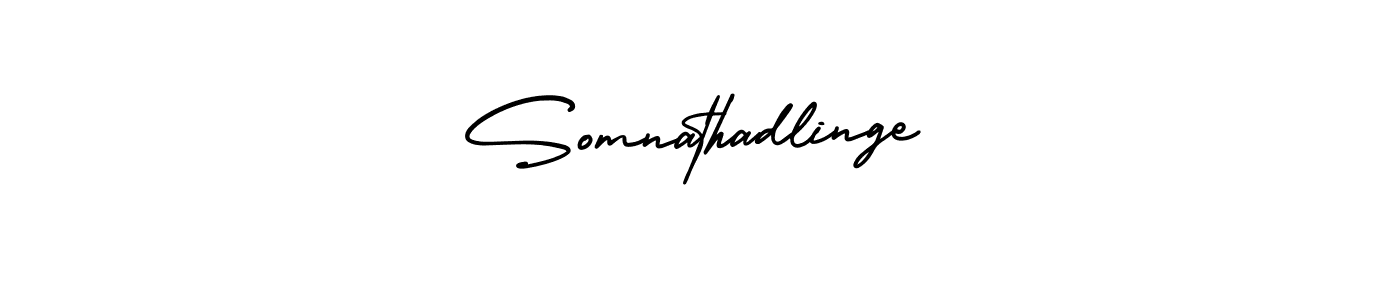 Design your own signature with our free online signature maker. With this signature software, you can create a handwritten (AmerikaSignatureDemo-Regular) signature for name Somnathadlinge. Somnathadlinge signature style 3 images and pictures png