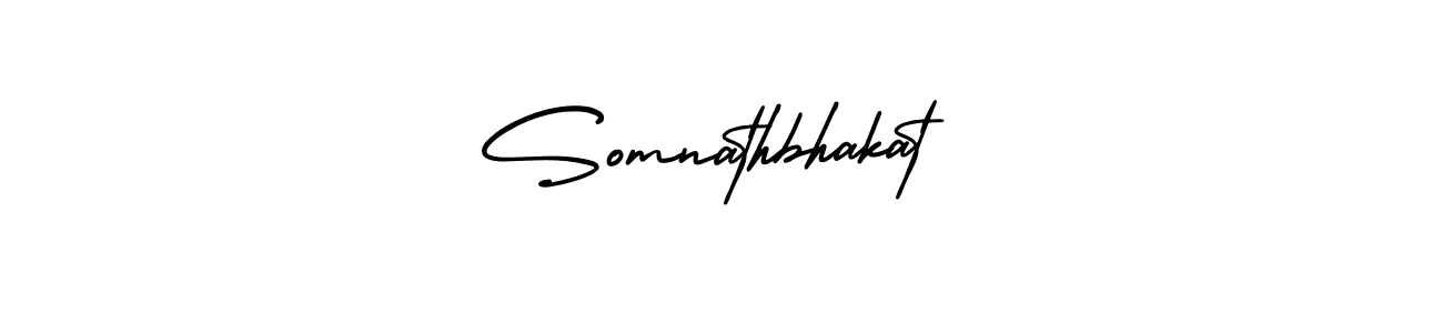 Somnathbhakat stylish signature style. Best Handwritten Sign (AmerikaSignatureDemo-Regular) for my name. Handwritten Signature Collection Ideas for my name Somnathbhakat. Somnathbhakat signature style 3 images and pictures png