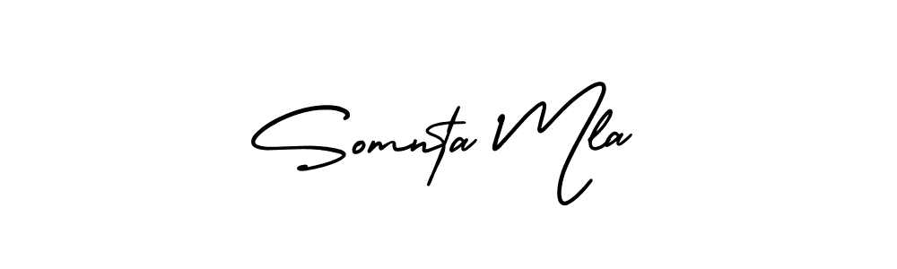 Use a signature maker to create a handwritten signature online. With this signature software, you can design (AmerikaSignatureDemo-Regular) your own signature for name Somnta Mla. Somnta Mla signature style 3 images and pictures png