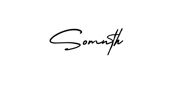 How to make Somnth signature? AmerikaSignatureDemo-Regular is a professional autograph style. Create handwritten signature for Somnth name. Somnth signature style 3 images and pictures png