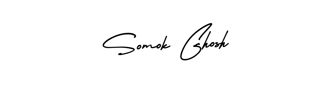 How to Draw Somok Ghosh signature style? AmerikaSignatureDemo-Regular is a latest design signature styles for name Somok Ghosh. Somok Ghosh signature style 3 images and pictures png