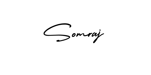 Somraj stylish signature style. Best Handwritten Sign (AmerikaSignatureDemo-Regular) for my name. Handwritten Signature Collection Ideas for my name Somraj. Somraj signature style 3 images and pictures png