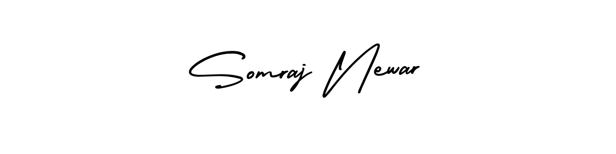 Create a beautiful signature design for name Somraj Newar. With this signature (AmerikaSignatureDemo-Regular) fonts, you can make a handwritten signature for free. Somraj Newar signature style 3 images and pictures png