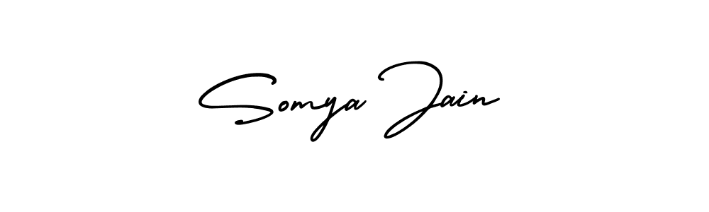 Design your own signature with our free online signature maker. With this signature software, you can create a handwritten (AmerikaSignatureDemo-Regular) signature for name Somya Jain. Somya Jain signature style 3 images and pictures png