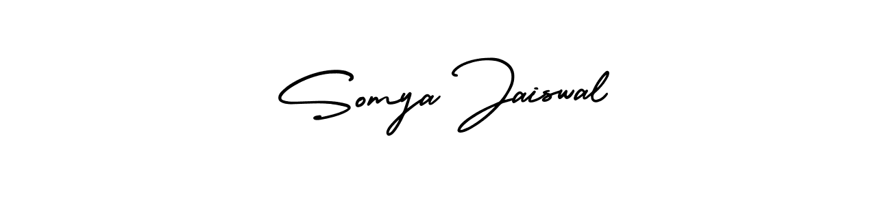 How to make Somya Jaiswal name signature. Use AmerikaSignatureDemo-Regular style for creating short signs online. This is the latest handwritten sign. Somya Jaiswal signature style 3 images and pictures png
