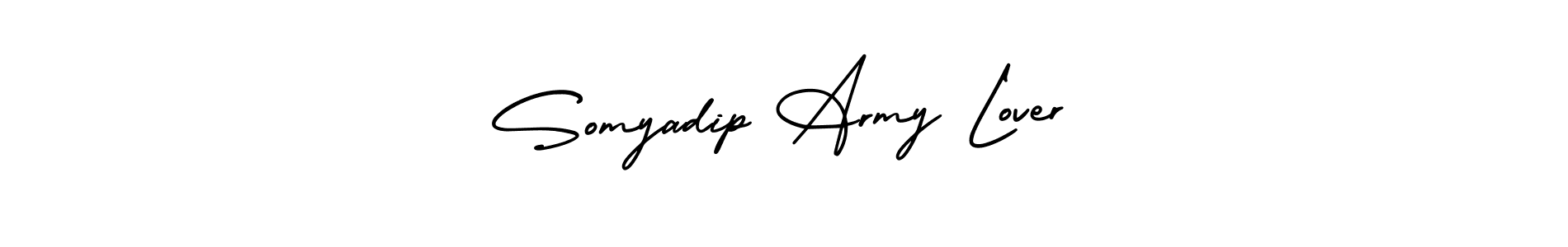 Also You can easily find your signature by using the search form. We will create Somyadip Army Lover name handwritten signature images for you free of cost using AmerikaSignatureDemo-Regular sign style. Somyadip Army Lover signature style 3 images and pictures png