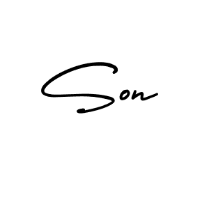 Son stylish signature style. Best Handwritten Sign (AmerikaSignatureDemo-Regular) for my name. Handwritten Signature Collection Ideas for my name Son. Son signature style 3 images and pictures png