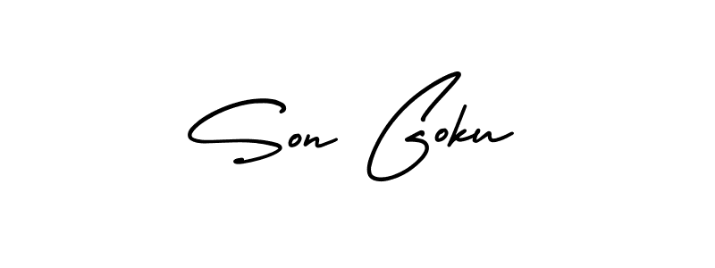Create a beautiful signature design for name Son Goku. With this signature (AmerikaSignatureDemo-Regular) fonts, you can make a handwritten signature for free. Son Goku signature style 3 images and pictures png