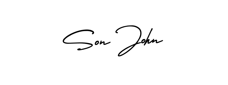 Also we have Son John name is the best signature style. Create professional handwritten signature collection using AmerikaSignatureDemo-Regular autograph style. Son John signature style 3 images and pictures png