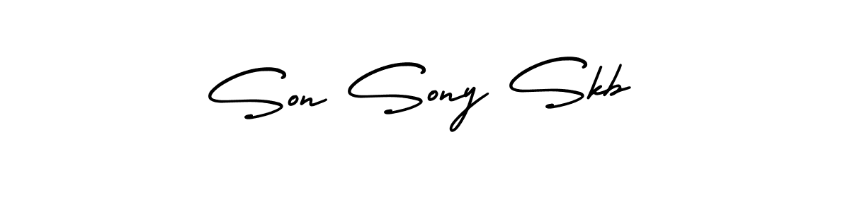 How to make Son Sony Skb signature? AmerikaSignatureDemo-Regular is a professional autograph style. Create handwritten signature for Son Sony Skb name. Son Sony Skb signature style 3 images and pictures png