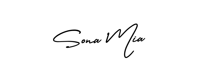 Best and Professional Signature Style for Sona Mia. AmerikaSignatureDemo-Regular Best Signature Style Collection. Sona Mia signature style 3 images and pictures png