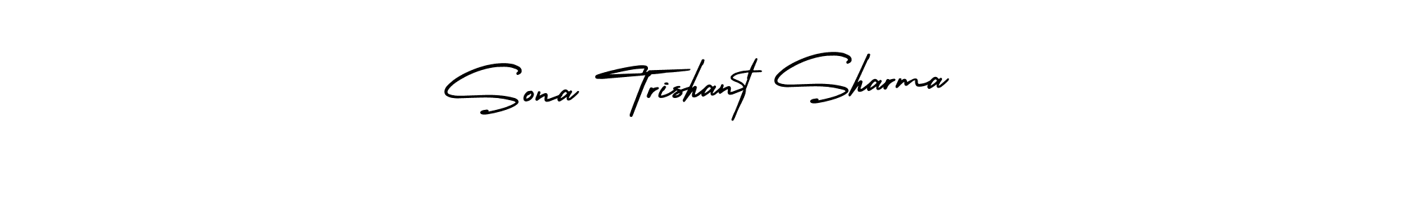 Use a signature maker to create a handwritten signature online. With this signature software, you can design (AmerikaSignatureDemo-Regular) your own signature for name Sona Trishant Sharma. Sona Trishant Sharma signature style 3 images and pictures png