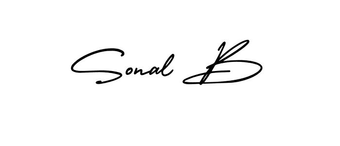 Design your own signature with our free online signature maker. With this signature software, you can create a handwritten (AmerikaSignatureDemo-Regular) signature for name Sonal B. Sonal B signature style 3 images and pictures png