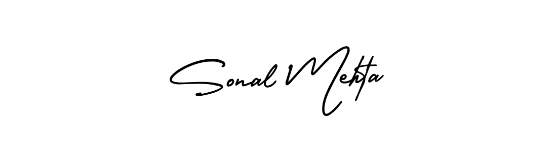 How to make Sonal Mehta name signature. Use AmerikaSignatureDemo-Regular style for creating short signs online. This is the latest handwritten sign. Sonal Mehta signature style 3 images and pictures png