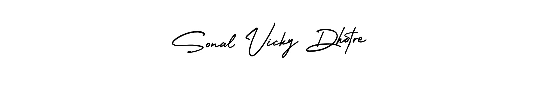 Sonal Vicky Dhotre stylish signature style. Best Handwritten Sign (AmerikaSignatureDemo-Regular) for my name. Handwritten Signature Collection Ideas for my name Sonal Vicky Dhotre. Sonal Vicky Dhotre signature style 3 images and pictures png