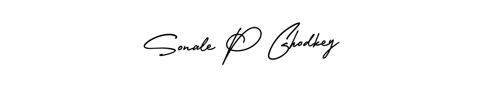 Design your own signature with our free online signature maker. With this signature software, you can create a handwritten (AmerikaSignatureDemo-Regular) signature for name Sonale P Ghodkey. Sonale P Ghodkey signature style 3 images and pictures png