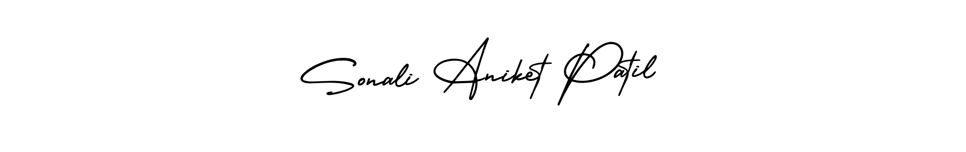 How to make Sonali Aniket Patil name signature. Use AmerikaSignatureDemo-Regular style for creating short signs online. This is the latest handwritten sign. Sonali Aniket Patil signature style 3 images and pictures png