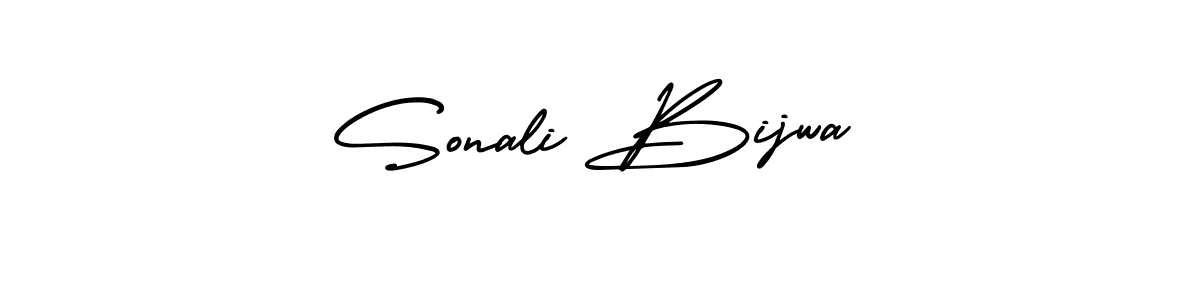 The best way (AmerikaSignatureDemo-Regular) to make a short signature is to pick only two or three words in your name. The name Sonali Bijwa include a total of six letters. For converting this name. Sonali Bijwa signature style 3 images and pictures png