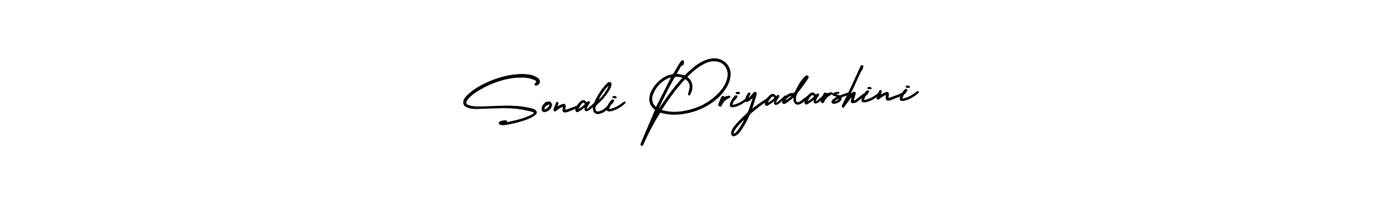 The best way (AmerikaSignatureDemo-Regular) to make a short signature is to pick only two or three words in your name. The name Sonali Priyadarshini include a total of six letters. For converting this name. Sonali Priyadarshini signature style 3 images and pictures png