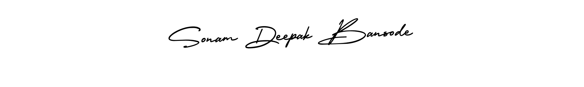 Make a beautiful signature design for name Sonam Deepak Bansode. Use this online signature maker to create a handwritten signature for free. Sonam Deepak Bansode signature style 3 images and pictures png