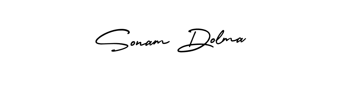 Use a signature maker to create a handwritten signature online. With this signature software, you can design (AmerikaSignatureDemo-Regular) your own signature for name Sonam Dolma. Sonam Dolma signature style 3 images and pictures png