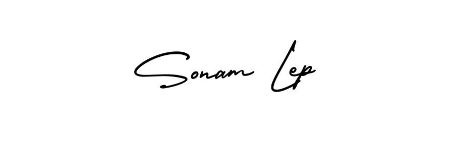 Make a beautiful signature design for name Sonam Lep. With this signature (AmerikaSignatureDemo-Regular) style, you can create a handwritten signature for free. Sonam Lep signature style 3 images and pictures png