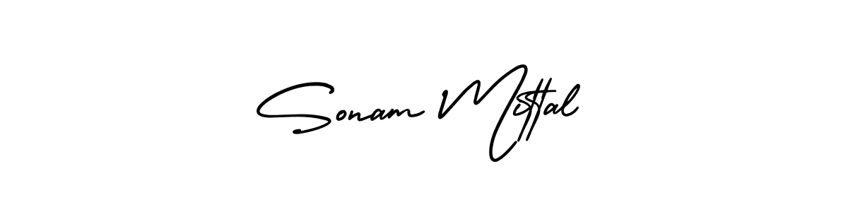 Make a beautiful signature design for name Sonam Mittal. With this signature (AmerikaSignatureDemo-Regular) style, you can create a handwritten signature for free. Sonam Mittal signature style 3 images and pictures png