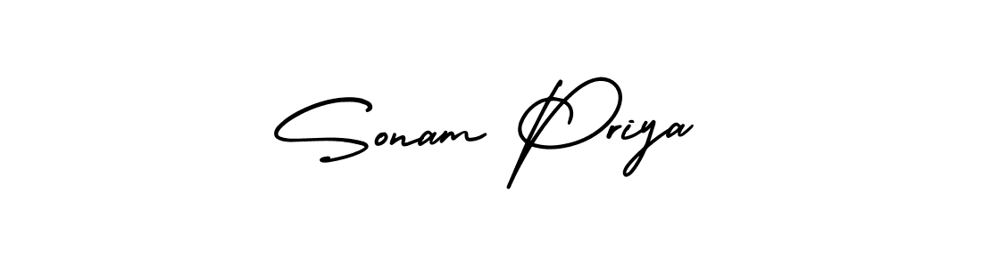 How to Draw Sonam Priya signature style? AmerikaSignatureDemo-Regular is a latest design signature styles for name Sonam Priya. Sonam Priya signature style 3 images and pictures png
