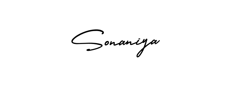 Also You can easily find your signature by using the search form. We will create Sonaniya name handwritten signature images for you free of cost using AmerikaSignatureDemo-Regular sign style. Sonaniya signature style 3 images and pictures png