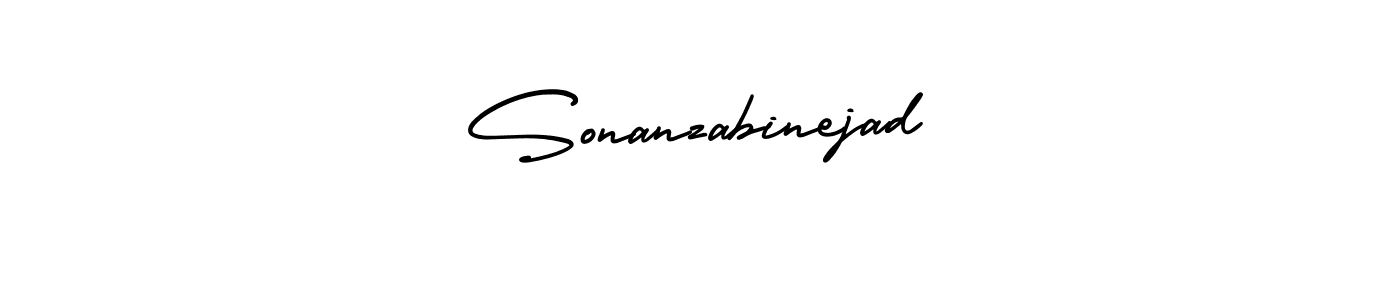 How to make Sonanzabinejad signature? AmerikaSignatureDemo-Regular is a professional autograph style. Create handwritten signature for Sonanzabinejad name. Sonanzabinejad signature style 3 images and pictures png