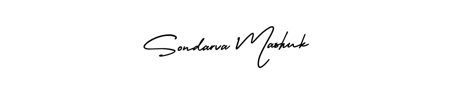 Make a beautiful signature design for name Sondarva Mashuk. With this signature (AmerikaSignatureDemo-Regular) style, you can create a handwritten signature for free. Sondarva Mashuk signature style 3 images and pictures png