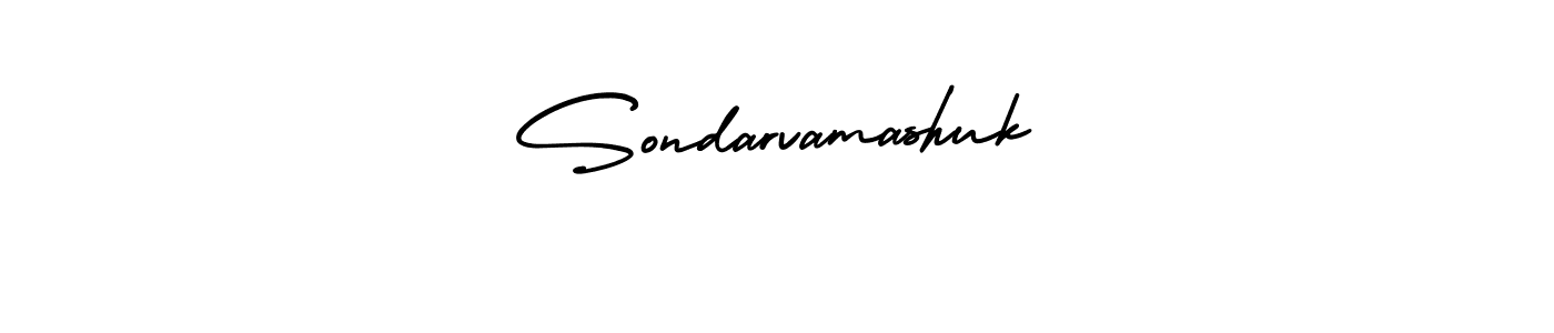 How to make Sondarvamashuk name signature. Use AmerikaSignatureDemo-Regular style for creating short signs online. This is the latest handwritten sign. Sondarvamashuk signature style 3 images and pictures png