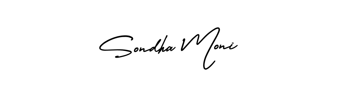 This is the best signature style for the Sondha Moni name. Also you like these signature font (AmerikaSignatureDemo-Regular). Mix name signature. Sondha Moni signature style 3 images and pictures png