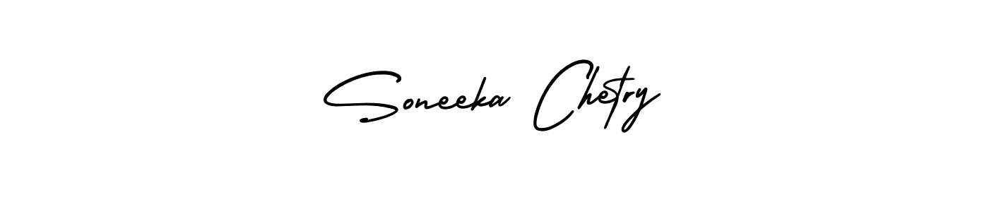 Use a signature maker to create a handwritten signature online. With this signature software, you can design (AmerikaSignatureDemo-Regular) your own signature for name Soneeka Chetry. Soneeka Chetry signature style 3 images and pictures png