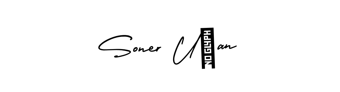 Soner Uğan stylish signature style. Best Handwritten Sign (AmerikaSignatureDemo-Regular) for my name. Handwritten Signature Collection Ideas for my name Soner Uğan. Soner Uğan signature style 3 images and pictures png