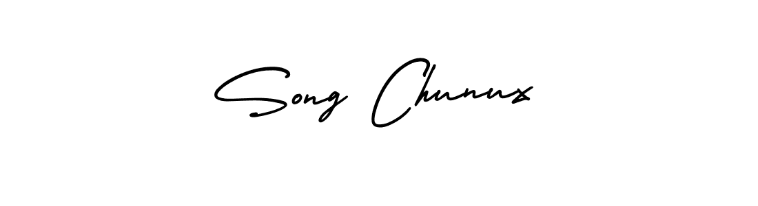 Check out images of Autograph of Song Chunux name. Actor Song Chunux Signature Style. AmerikaSignatureDemo-Regular is a professional sign style online. Song Chunux signature style 3 images and pictures png
