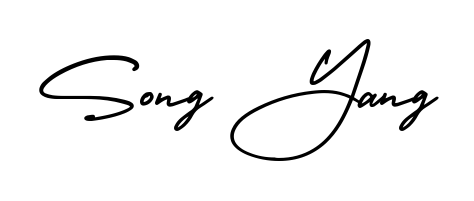 Looking for an artistic signature for Song Yang? The AmerikaSignatureDemo-Regular calligraphy style gives a sophisticated flow suitable for business cards and emails. Song Yang signature style 3 images and pictures png