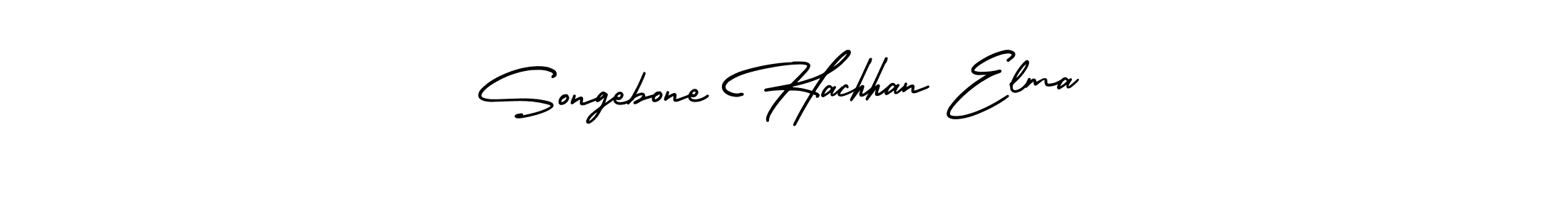 Use a signature maker to create a handwritten signature online. With this signature software, you can design (AmerikaSignatureDemo-Regular) your own signature for name Songebone Hachhan Elma. Songebone Hachhan Elma signature style 3 images and pictures png