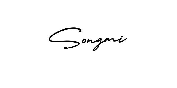 How to make Songmi name signature. Use AmerikaSignatureDemo-Regular style for creating short signs online. This is the latest handwritten sign. Songmi signature style 3 images and pictures png