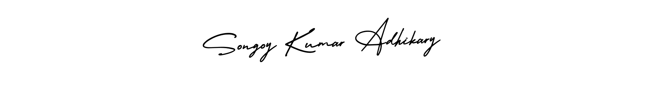 How to Draw Songoy Kumar Adhikary signature style? AmerikaSignatureDemo-Regular is a latest design signature styles for name Songoy Kumar Adhikary. Songoy Kumar Adhikary signature style 3 images and pictures png